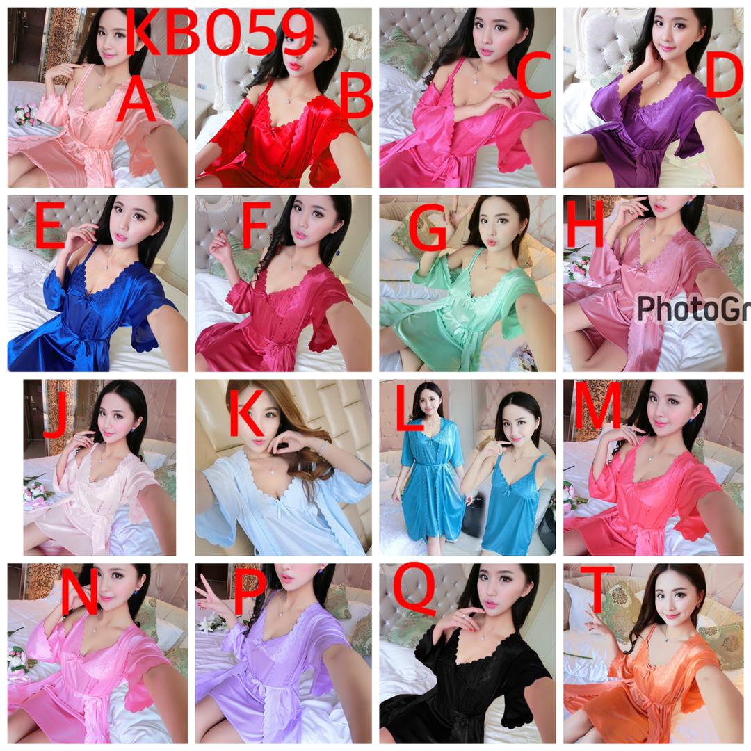 2 PCs set Silk nightgowns