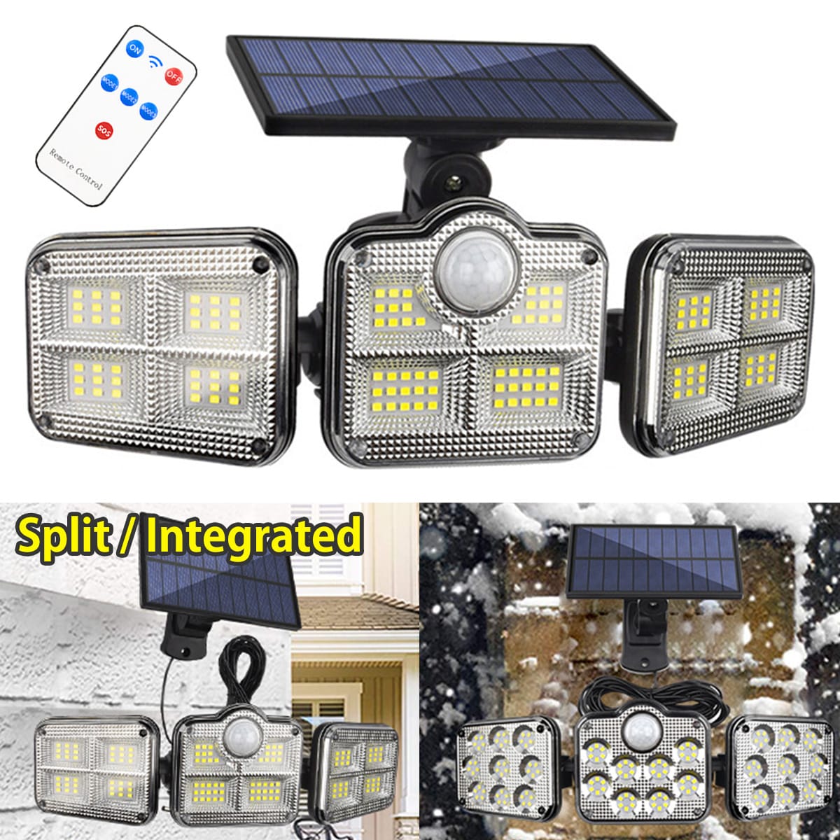 Outdoor solar street lamp with motion sensor