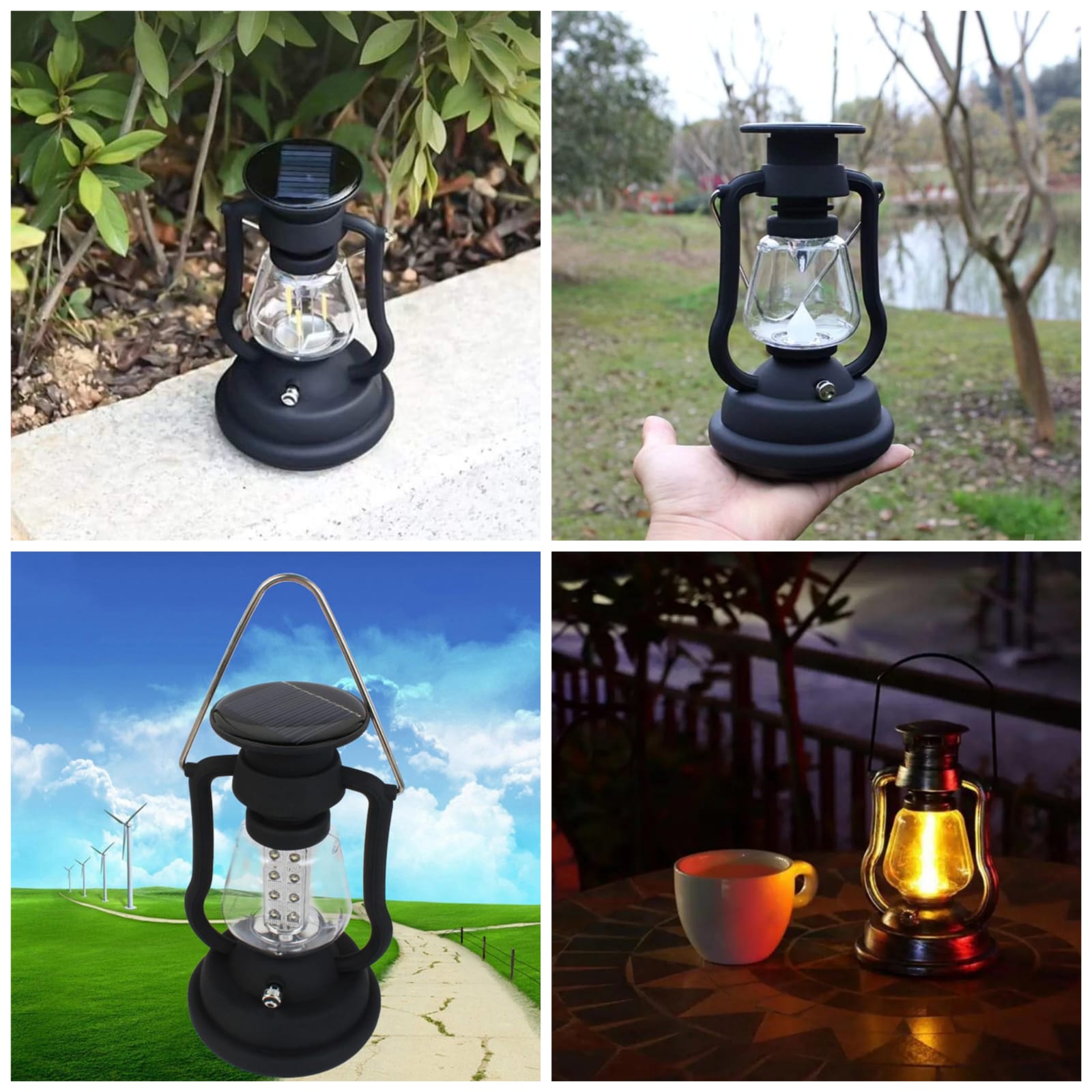 3 in 1Solar/Rechargeable /Manual Lantern Lamp