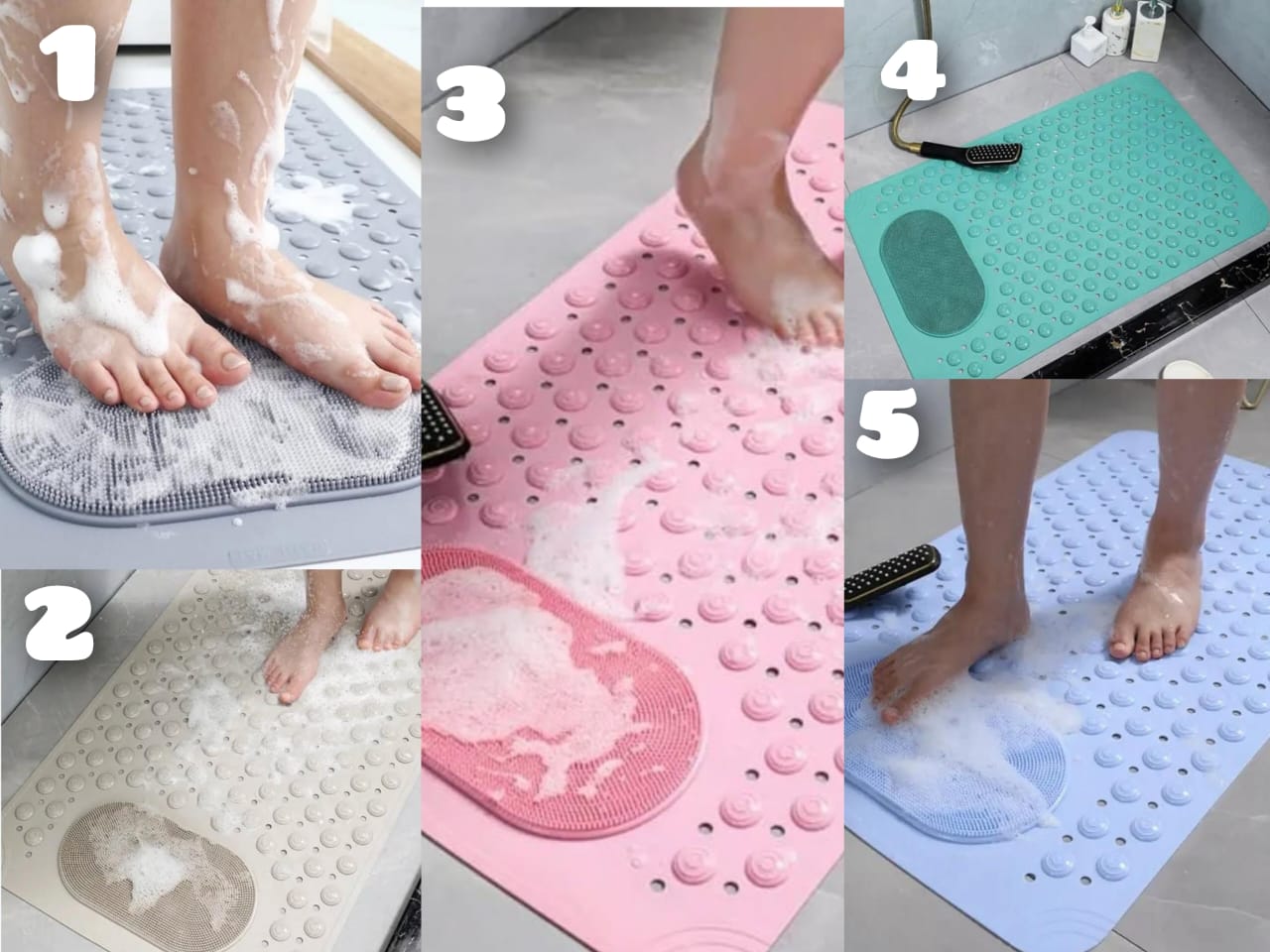 Antislip bathroom mats