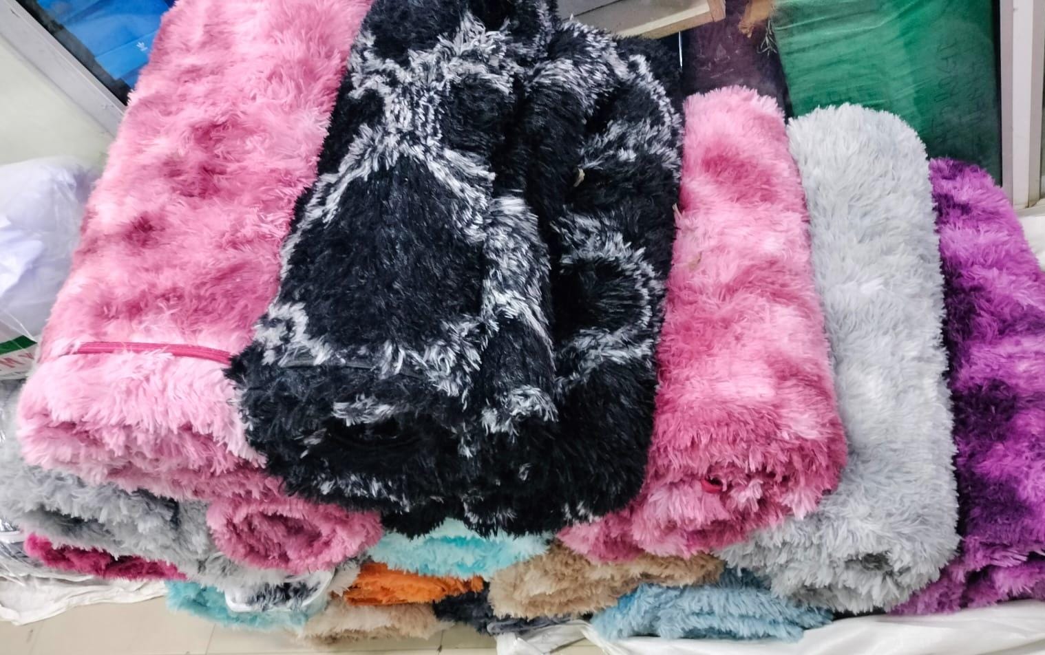 Patches fluffy carpet 